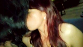 enjoying a tasty treat in the bedroom with redhead beauty