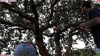 i slammed my cock into blonde and brunette atop public street tree hardcore orgy