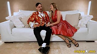 Kinky Blonde Big Tits Stockings Shaved Pussy Oral Orgy!