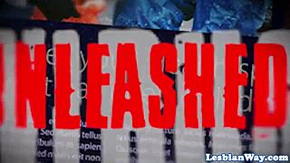 Petite Lesbos Tribbing In Steamy Threesome?