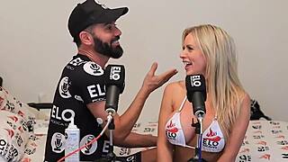 Huge Melons Bounce Wild in Podcast Interview Fuck!