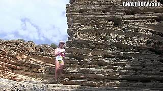 Girlfriend Anal Creampie Outdoor Holiday Fuck