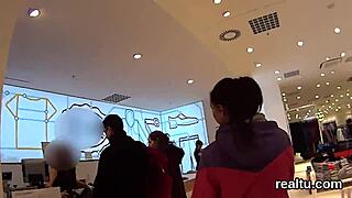 Czech beauty tempted shopping then POV shagged hard