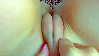 blonde shoves neighbor's face into her shaved pink wet pussy for raw sucking