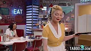 ebony teen 18+ devours blonde milf's juicy pussy hungrily