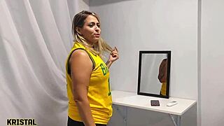 Curvy Brazilian Milf Sucks Monster Cock. Gets Pussy Wrecked by Professor