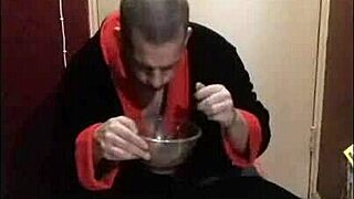 Bisexual Guy Gulps Piss-Soaked Coco Pops Cum Breakfast