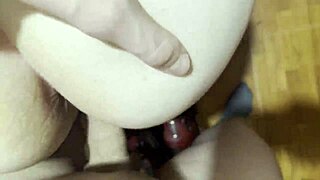 Neighbor blonde bent over kitchen counter for intense doggy pounding in heels