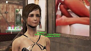 Brunette Teen Lesbian Strapon Fucks Piper Fallout Cosplay