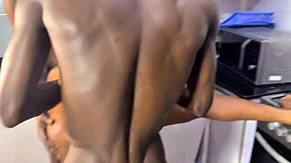 Sexy Vee's Raw Kitchen Threesome First-Time Pound