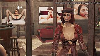 Brunette Teen Lesbian Strapon Fucks Piper Fallout Cosplay