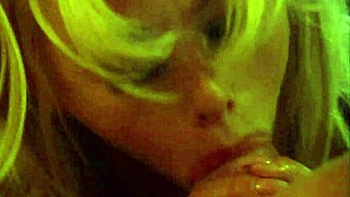 Wow, beautiful big tit blonde spreads legs for husband's tongue on her dripping pussy!