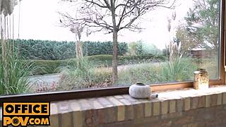 POV: Horny Slut Wife Tiffany Rousso Takes Two Cocks in Office Double Fuck!