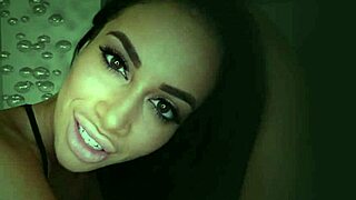 bratty teen in heels drops to knees for pov big cock sucking and jerking frenzy