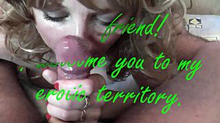 My sexy wife frina deepthroats neighbor's cock with wild passion