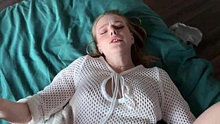 Beautiful Big Tits Brunette Cheats on Boyfriend with Friend Homemade