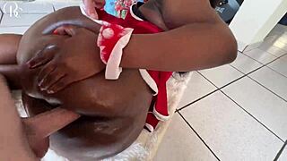 omg my slutty ebony ass wish came true fucked hard by santa 🎅🍑