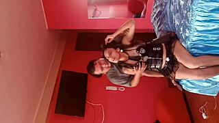 Sexy peruvian halloween cop costume turns into hardcore doggystyle pussy pounding