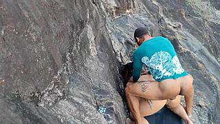 married woman caught riding cocks giving pussy and ass to two guys in mountains