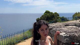 Public Dick Flash Girl Milks Cum In Mountains