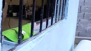 ugly old man rips clothes off busty beauty for public wet pussy pounding