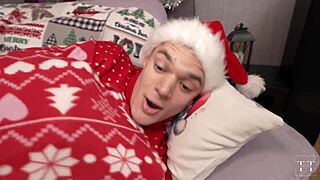 Asian slut throat fucked hard by monster cock this Christmas