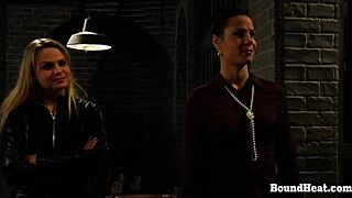 two bound young czech lesbians dominated in prison by strict mistress