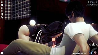 submissive asian bunny sucks monster cock hard then creampie fills her up