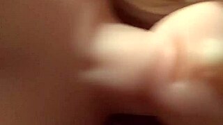Suggestive blonde teen toys tease huge tits for monster cumshot