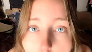 Horny slut sucks dildo then pounds pussy deep