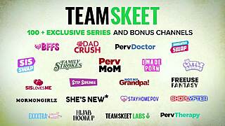 Fit Babe Sucks Stepbro's Monster Cock Till Explosive Facial Cumshot