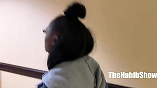 Texas bbw slobbers big black cock in bonnet deepthroat frenzy