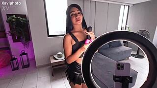 Petite Colombian princess moans hard in sugardaddy POV fuck