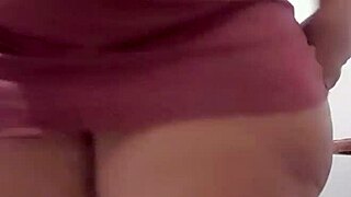 gordinha's fat tits shake in solo pussy tease frenzy
