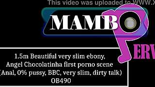Beautiful 1.5m 35kg Slim Ebony Chocolatinha's First BBC Anal Dirty Talk No Pussy