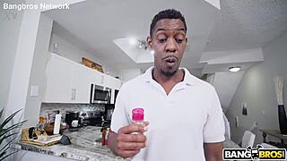 Bootyful Ebony Milf Rides Big Cock in Shaved Pussy Massage