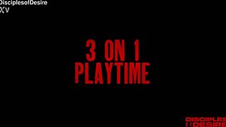 Tina Snow's Oiled Interracial DP Anal Pounding with Cum and Piss Play