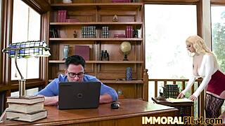 Skylar Vox delivers no-apology office titty fuck at work