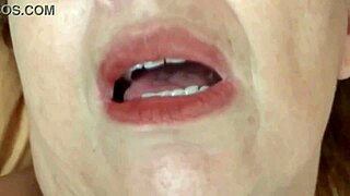 wife trembles moaning as thick cumshot blasts her heaving tits