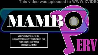 slim karina rose gulps pee first then rides three pissing bbc monsters in dap anal