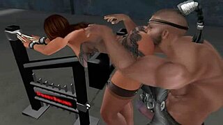 Exploring shadowy stairs in intense mechanical bending session