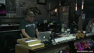 BOUND SLAVE PUNISHED with HARD FUCKING in PUBLIC SHOP BDSM BONDED!