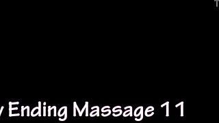 Petite milf gets big cock happy ending massage interracial feet play.