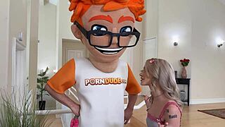 Blonde teen burglar Emma Rosie begs big cock creampie to escape bust