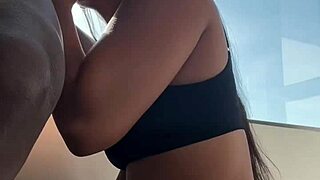 A cute amateur girl nervously tries her first big cock ever.