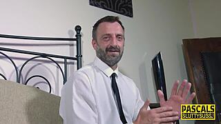 busty submissives shaved pussy gets banged hard in stockings