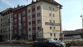 touring outside eroscenter amor frankfurt germany streets