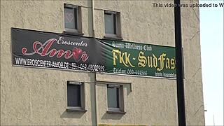 touring outside eroscenter amor frankfurt germany streets