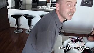 Three Hot Babes Share Monster Cocks at Orgy Party