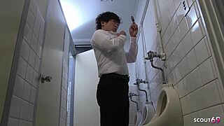 Petite Japanese Tease Seduces Classmate for Toilet Creampie Ride